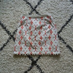 Maeve Blommo pom pom trim skirt with pockets